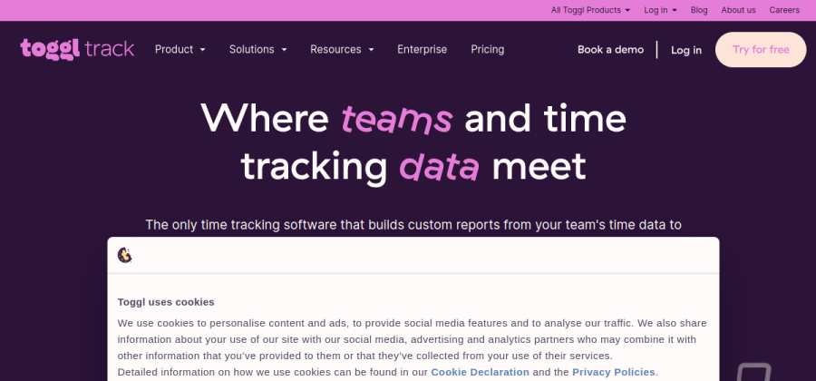 Toggl Track product screenshot