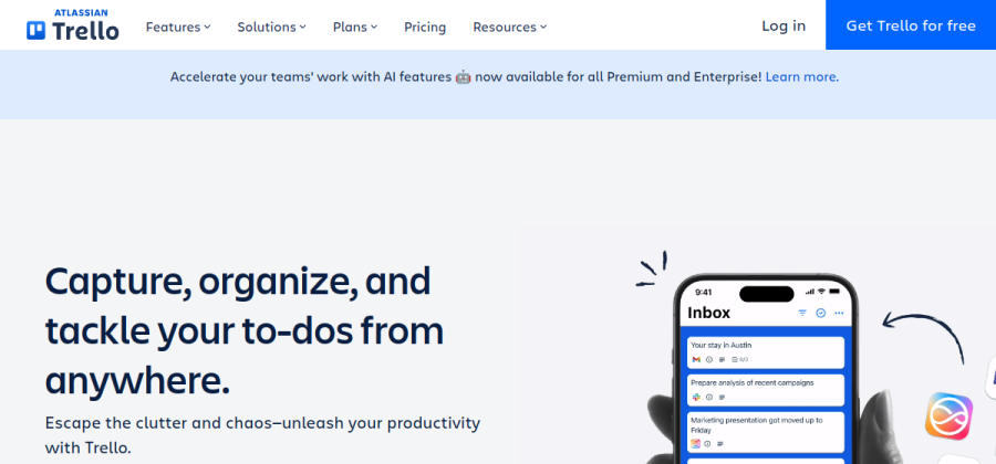 Trello product screenshot
