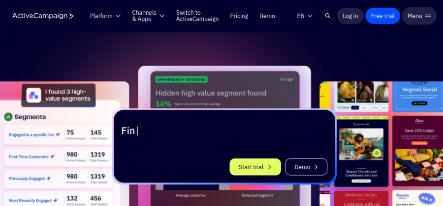 ActiveCampaign product screenshot