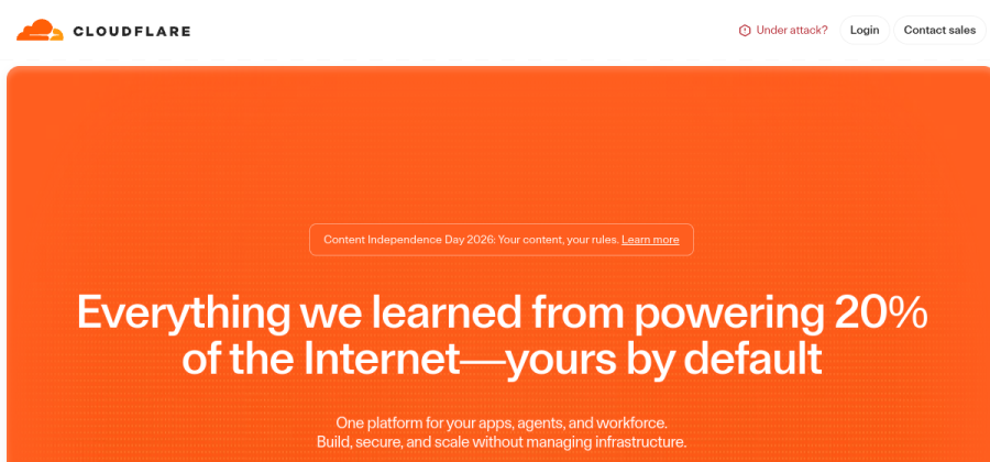 Cloudflare product screenshot