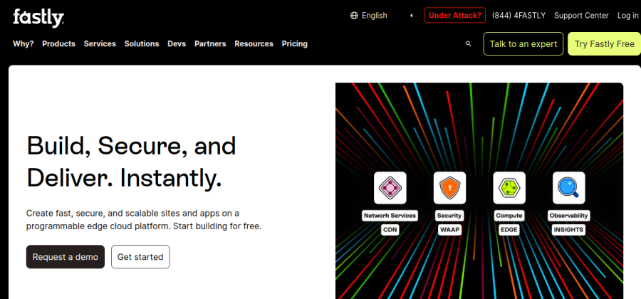 Fastly product screenshot