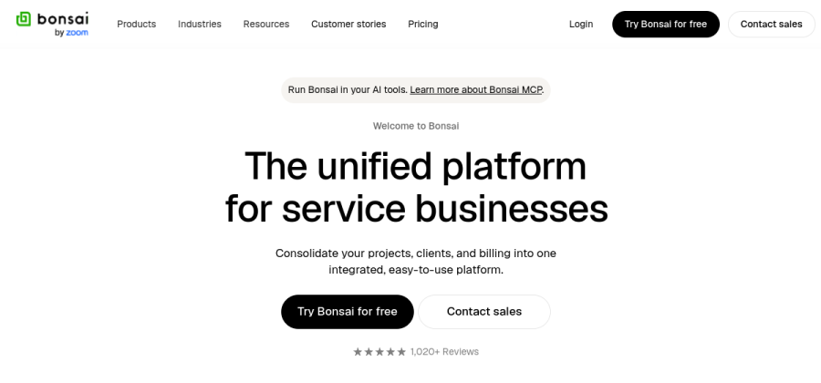 Bonsai product screenshot