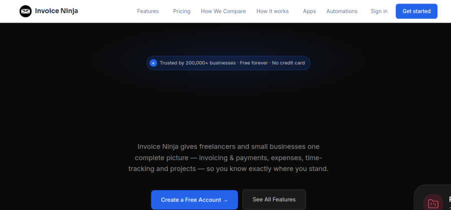 Invoice Ninja product screenshot