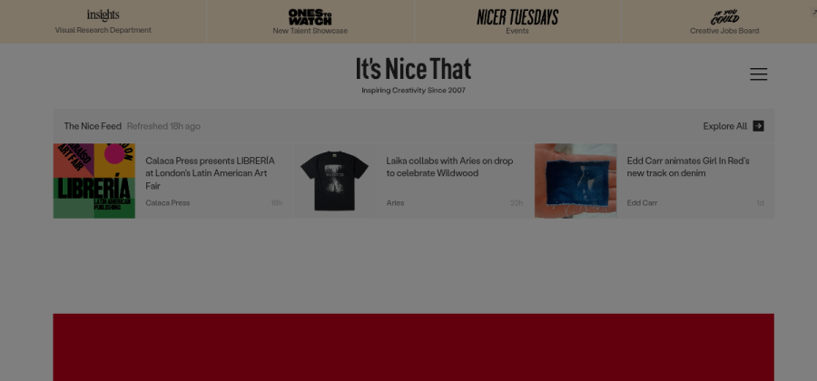 Magazine scroll - It's Nice That