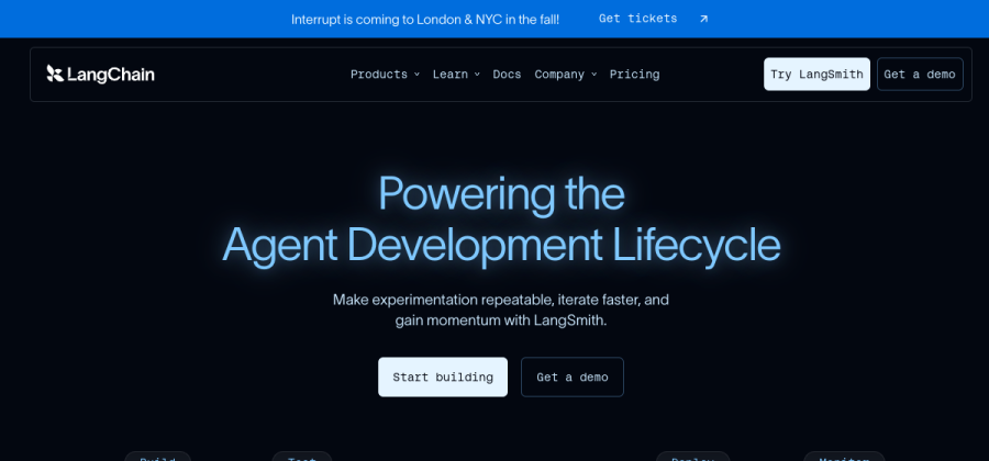 LangChain product screenshot