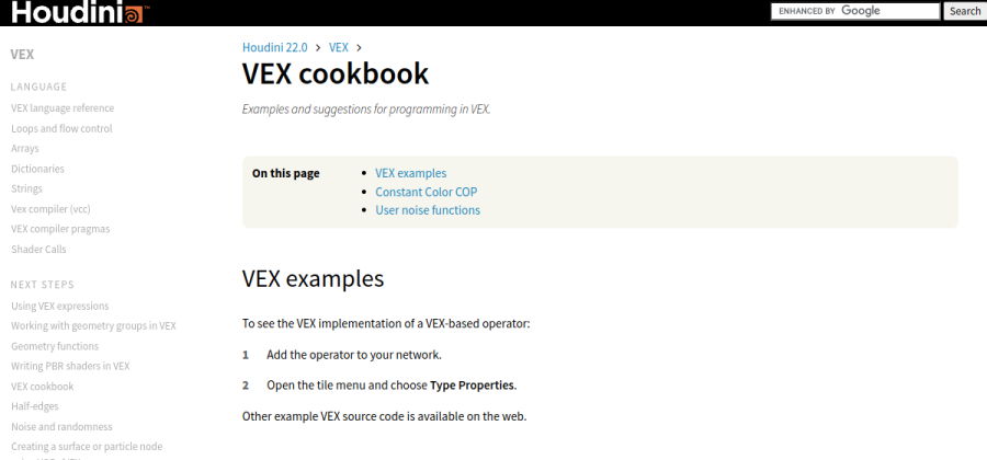 Aperçu visuel du cours VEX Cookbook