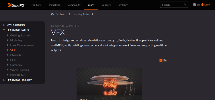 Aperçu visuel du cours Visual Effects Learning Path