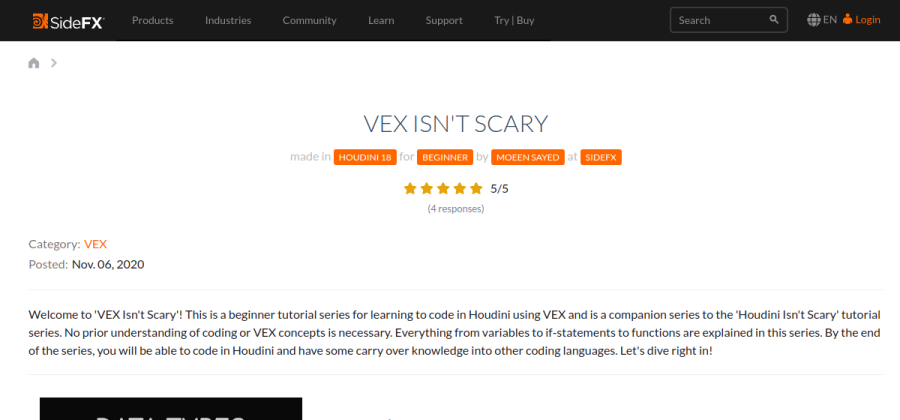 Aperçu visuel du cours VEX Isn't Scary