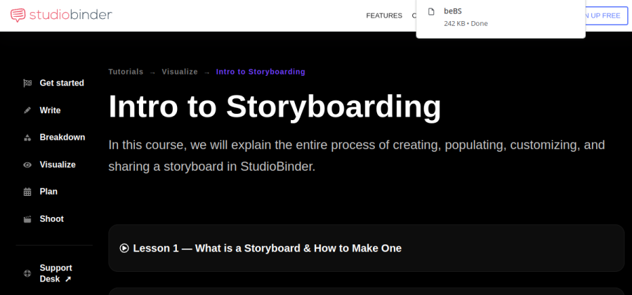 Aperçu visuel du cours Intro to Storyboarding