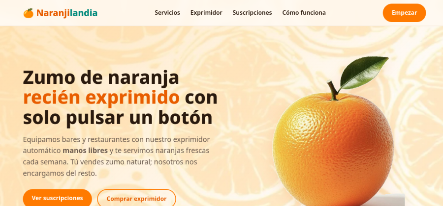 Startseite von naranjilandia.com