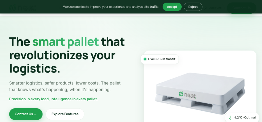 Startseite von neatpallet.com