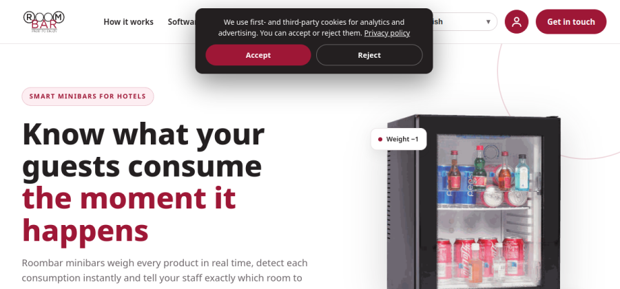 Startseite von roombar.com