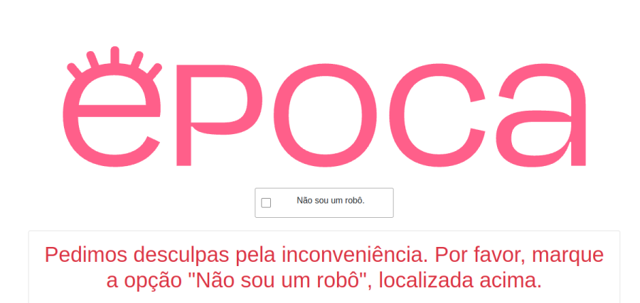 Página inicial do site Época Cosméticos