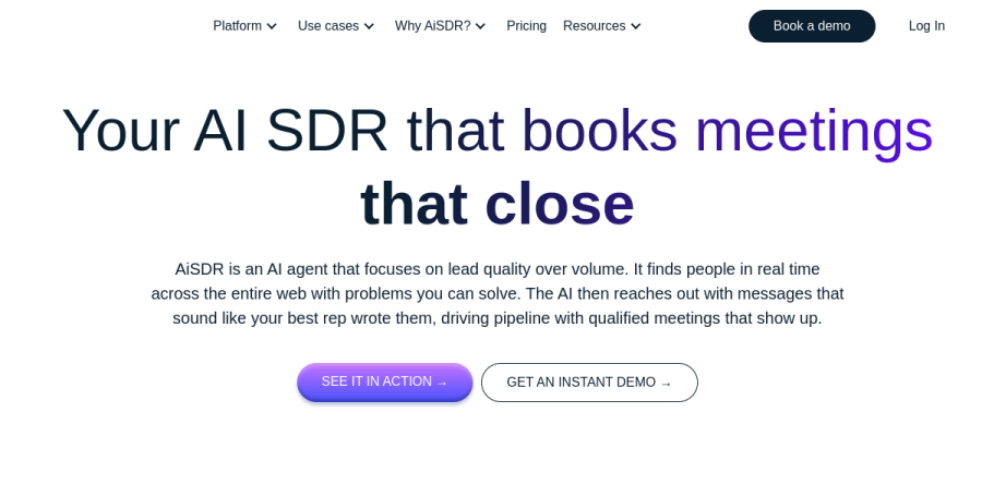 AiSDR screenshot