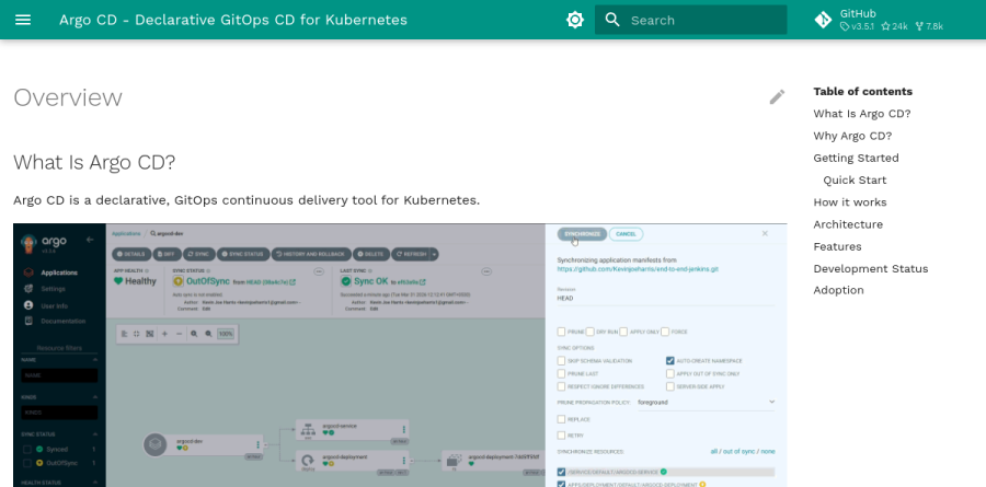Argo CD screenshot