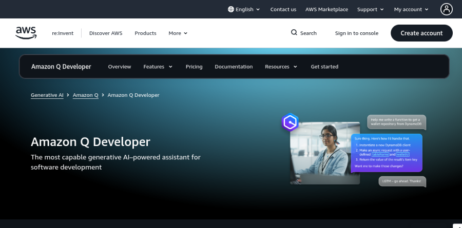 Amazon Q Developer screenshot