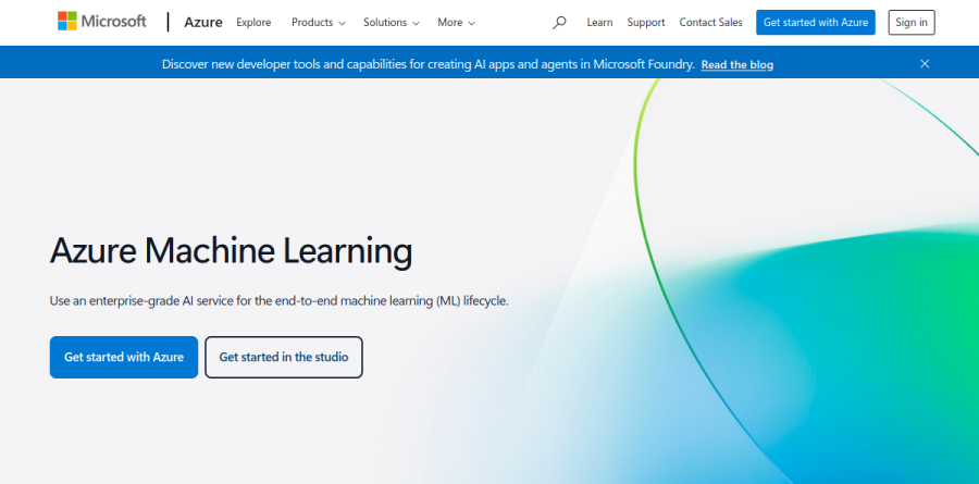 Azure Machine Learning screenshot