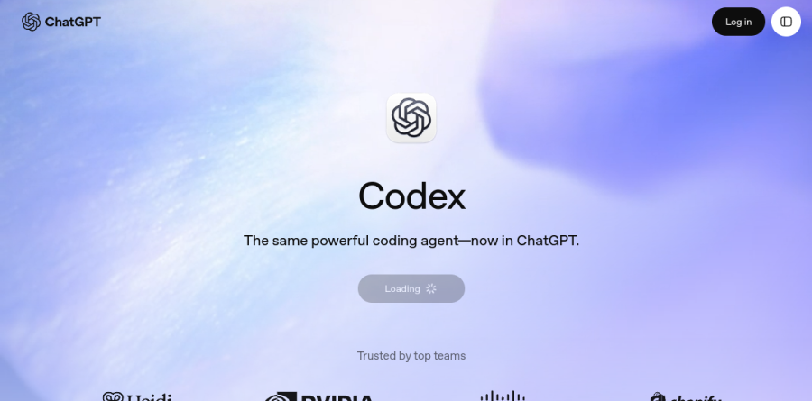 Codex product page on chatgpt.com describing the coding agent, multi-agent workflows, and plan options