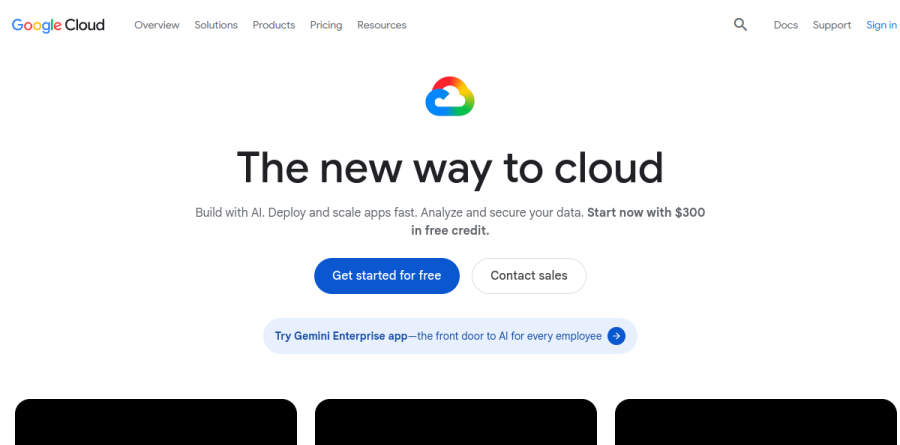 Google Cloud screenshot