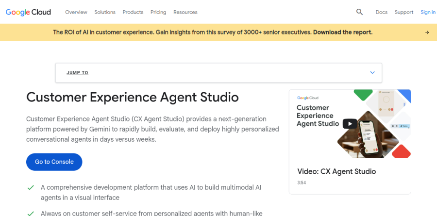 Google Dialogflow / CCAI screenshot