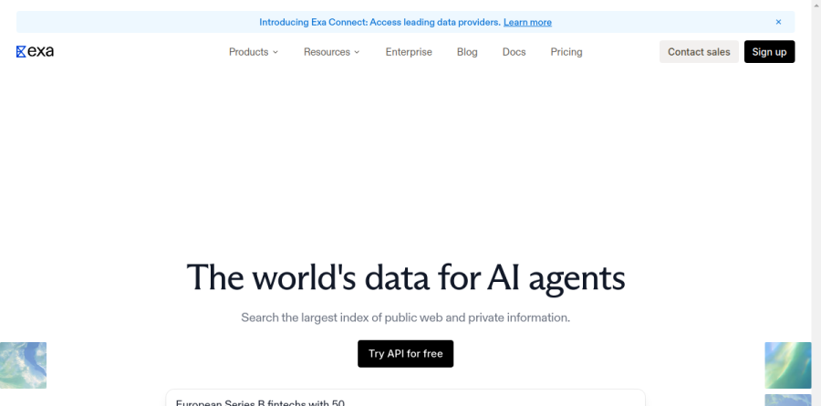 Exa screenshot