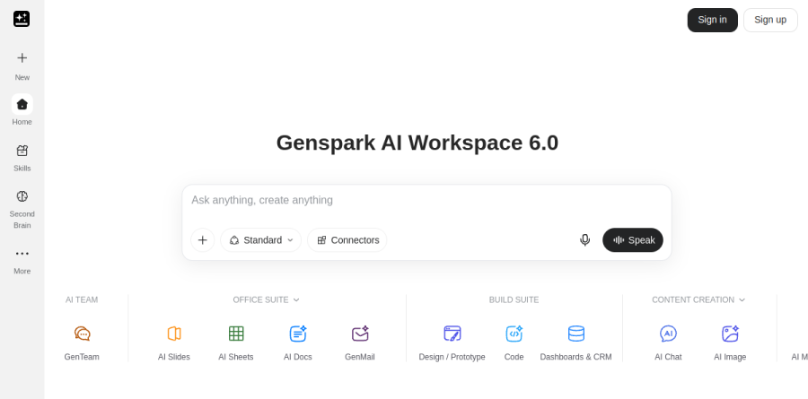 Genspark screenshot
