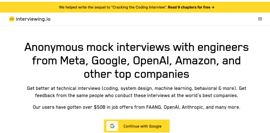 interviewing.io screenshot