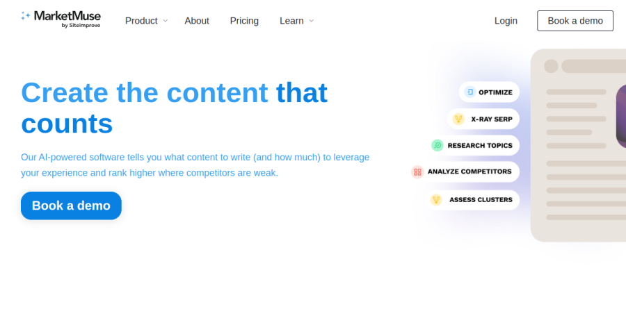MarketMuse screenshot