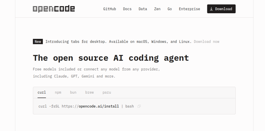 OpenCode screenshot