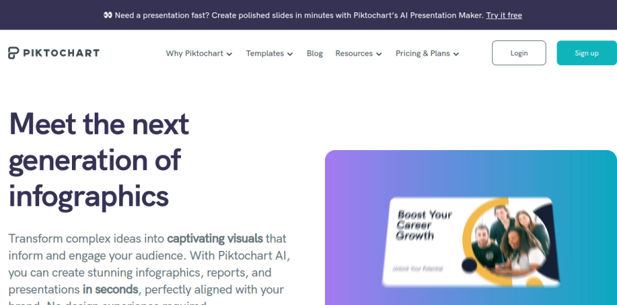 Piktochart screenshot