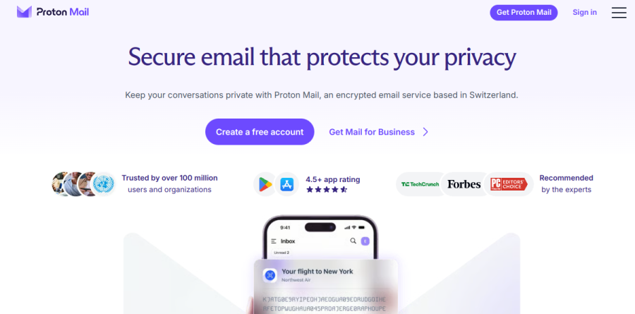 Proton Mail screenshot