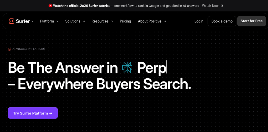 Surfer SEO screenshot