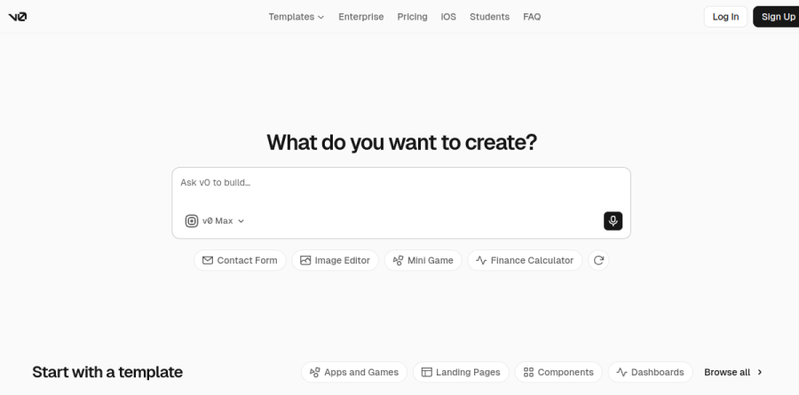 v0 screenshot
