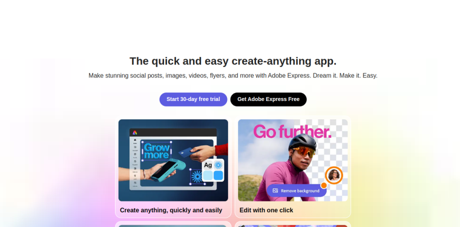 Adobe Express screenshot