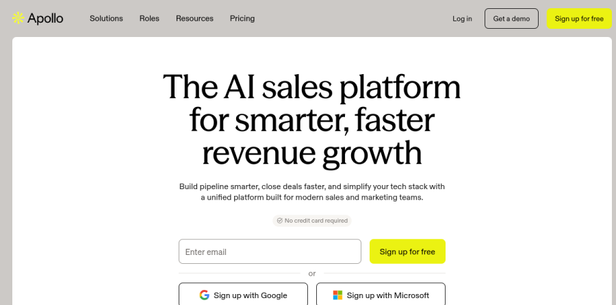 Apollo.io screenshot