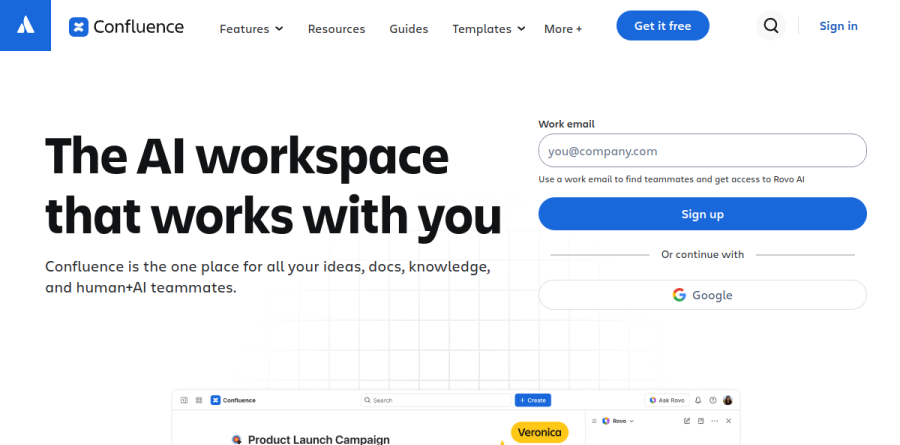 Confluence screenshot