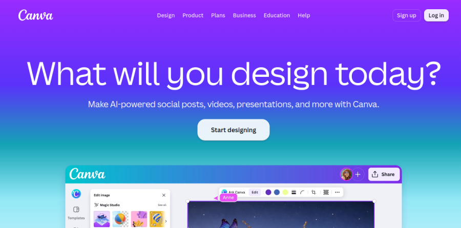 Canva screenshot