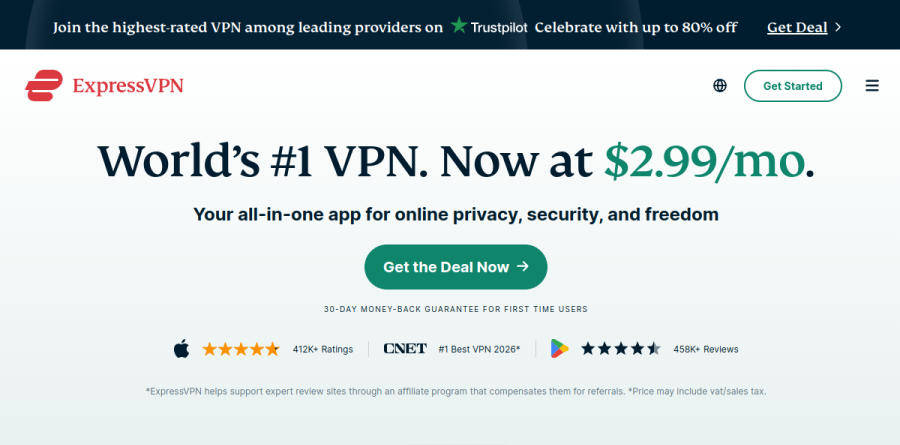 ExpressVPN screenshot