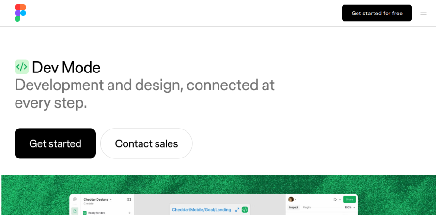 The Figma Dev Mode page describing design-to-development handoff and the MCP server