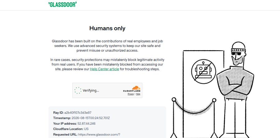 Glassdoor screenshot