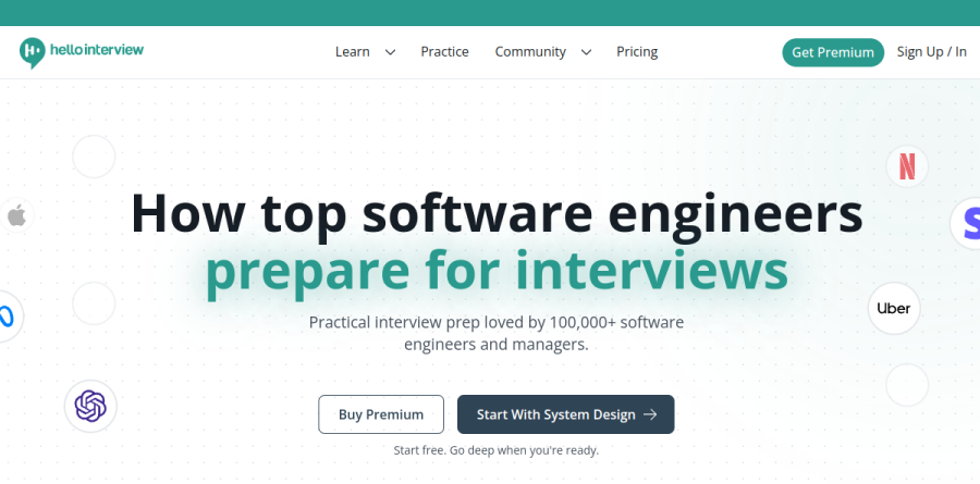 Hello Interview screenshot