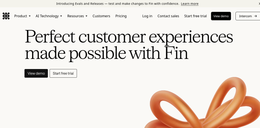 Intercom Fin screenshot
