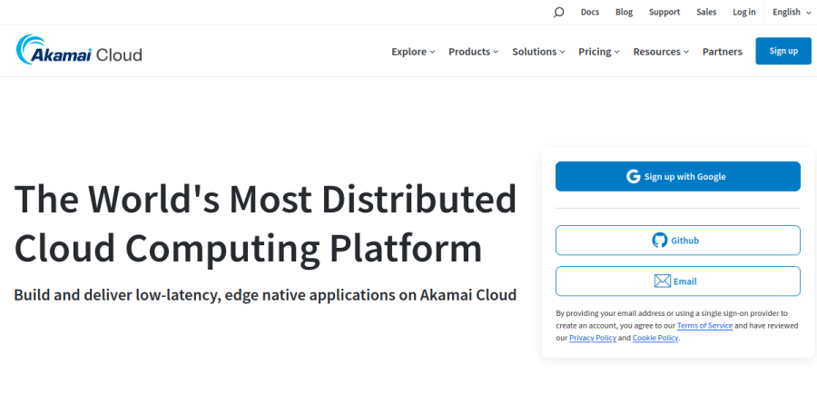 Akamai (Linode) screenshot