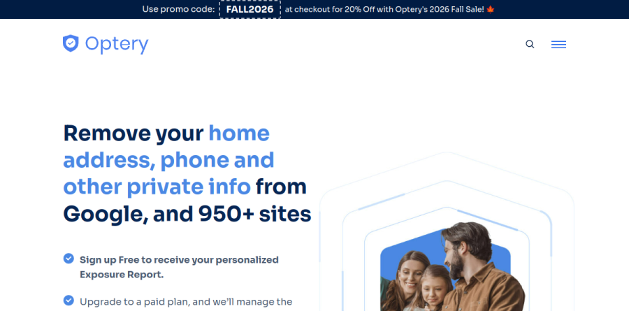 Optery screenshot