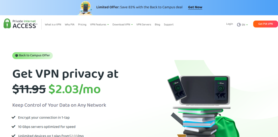 Private Internet Access screenshot