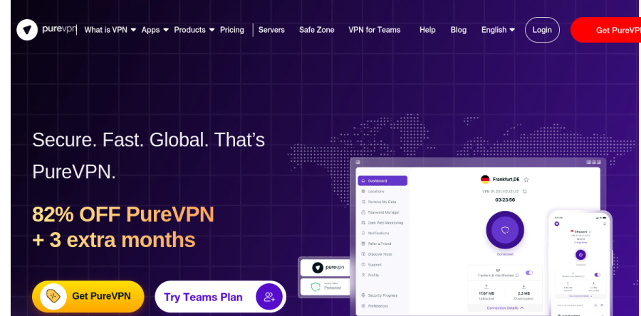 PureVPN screenshot