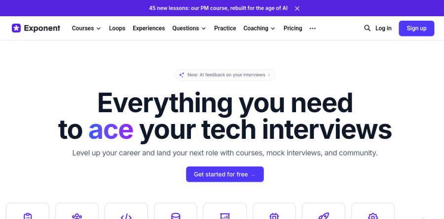 Exponent screenshot