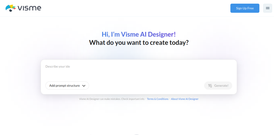 Visme screenshot