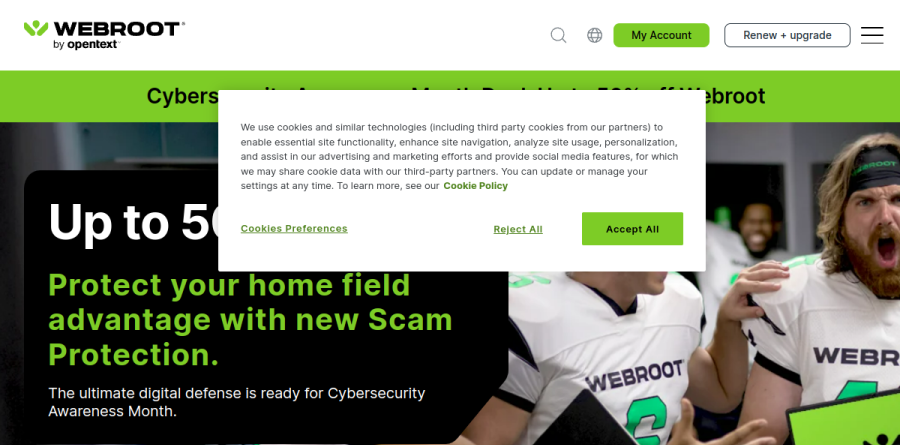 Webroot website, captured by screenshot service