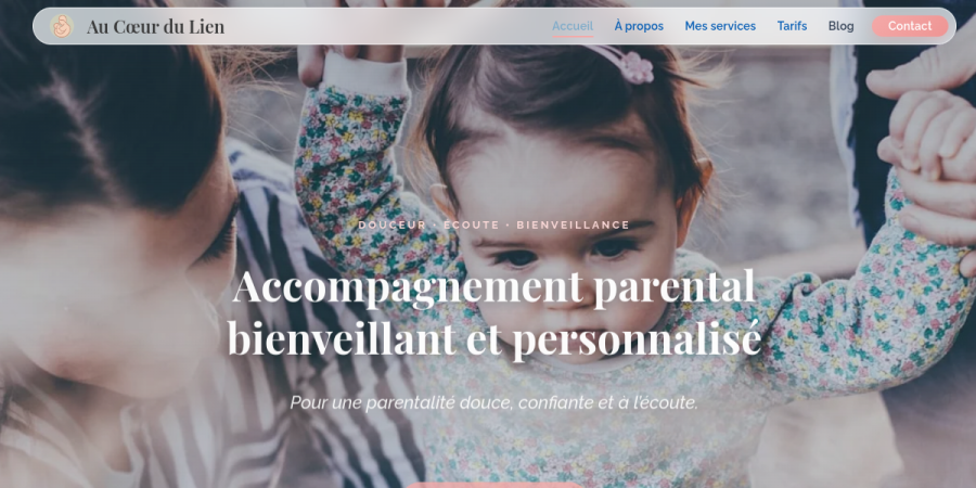 Site vitrine Au Cœur du Lien pour l'accompagnement de proximité